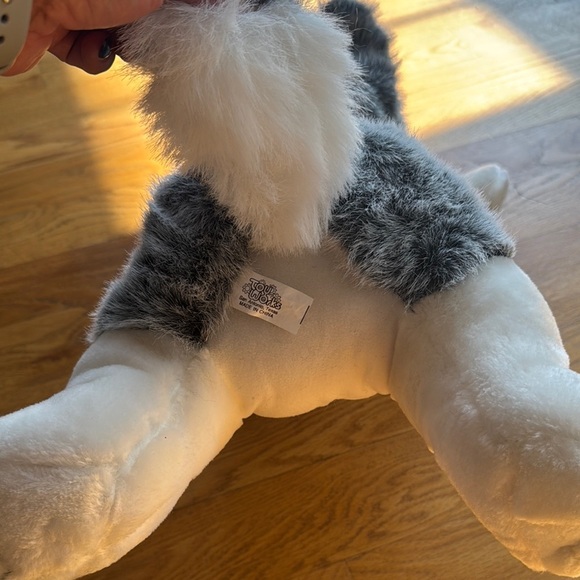 Husky Plush Dog Toy - Gray and White - Picture 3 of 7
